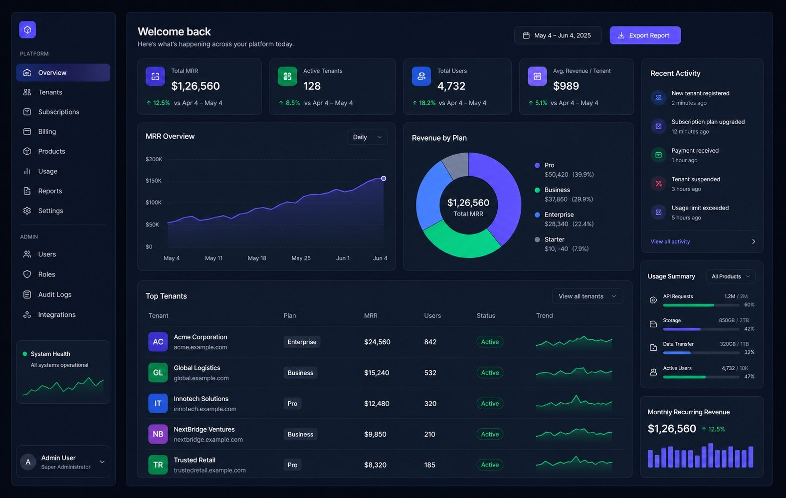 SaaS Development software interface concept